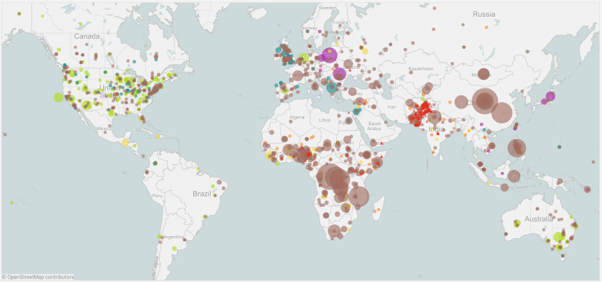 Interactive map of vaccine-preventable disease outbreaks created by the Council on Foreign Relations.